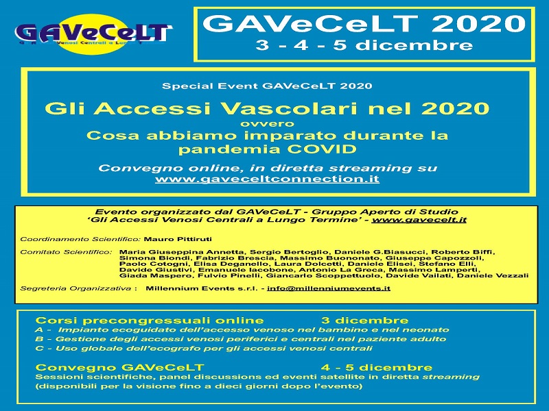 3-5 DICEMBRE 2020, GAVeCeLT 2020