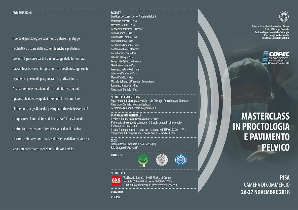 masterclass in proctologia 2018 innovamedica